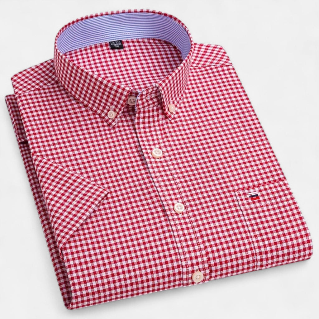 Micah | Men's Oxford Cotton Short-Sleeve Summer Shirt