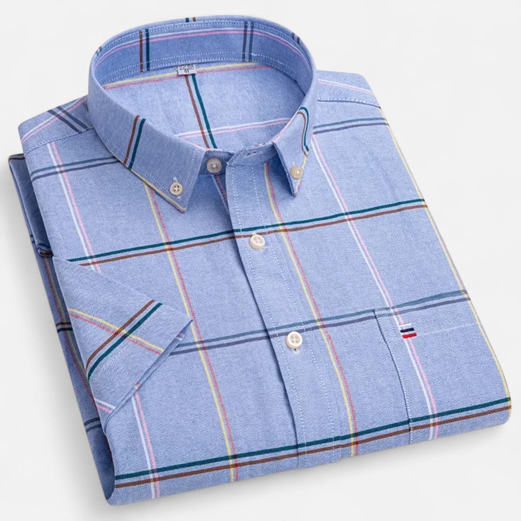 Micah | Men's Oxford Cotton Short-Sleeve Summer Shirt
