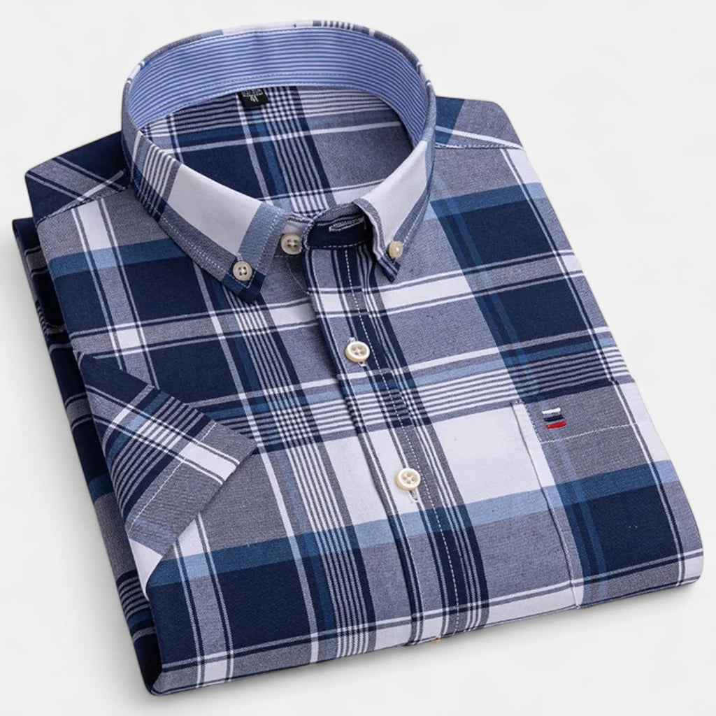 Micah | Men's Oxford Cotton Short-Sleeve Summer Shirt