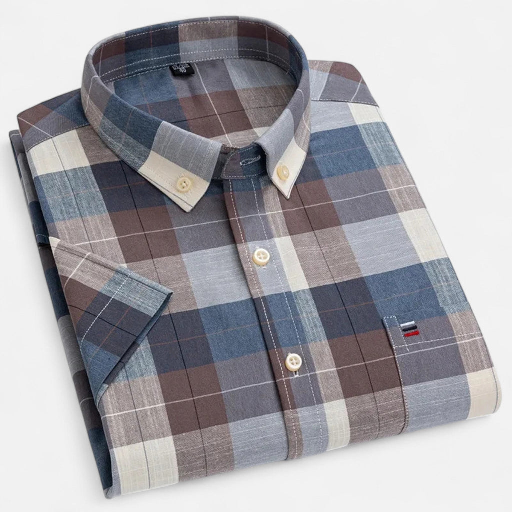 Micah | Men's Oxford Cotton Short-Sleeve Summer Shirt