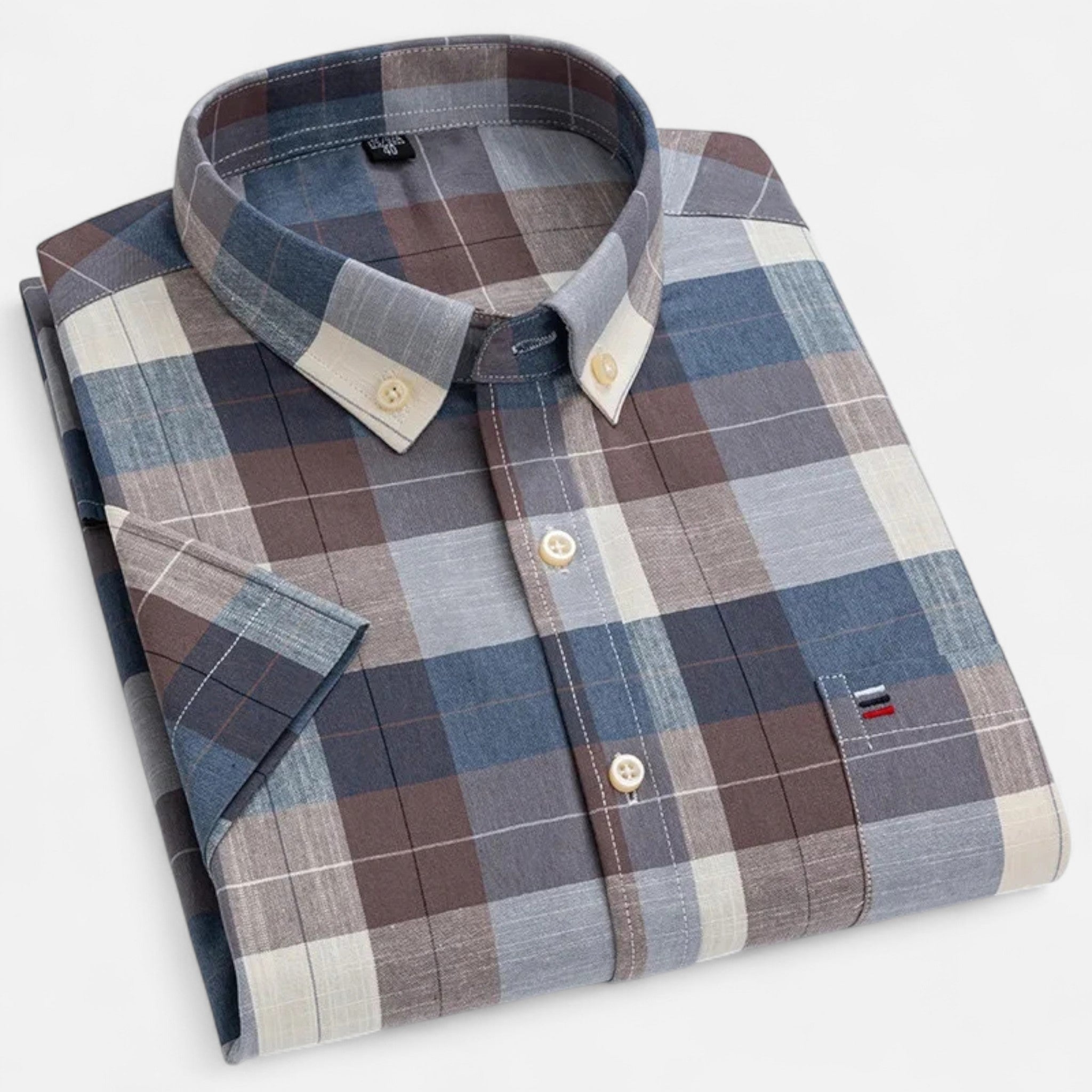 Micah | Men's Oxford Cotton Short-Sleeve Summer Shirt