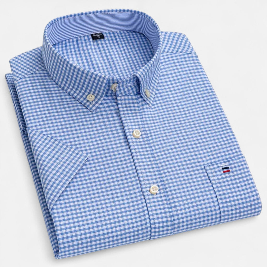 Micah | Men's Oxford Cotton Short-Sleeve Summer Shirt