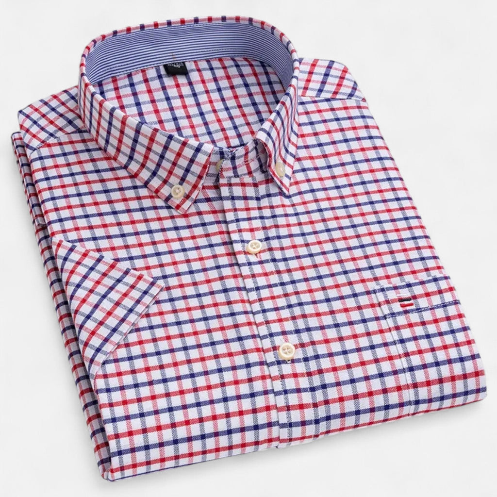 Micah | Men's Oxford Cotton Short-Sleeve Summer Shirt