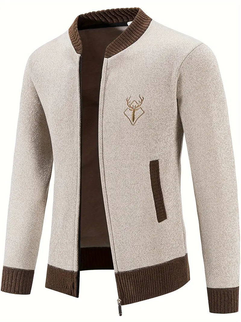 Richard | Men's Deer Print Sweater for Cozy Winter Style