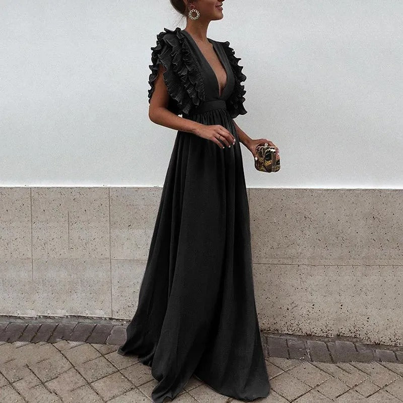 Karina  | Maxi Evening Dress in Long Silhouette for Women