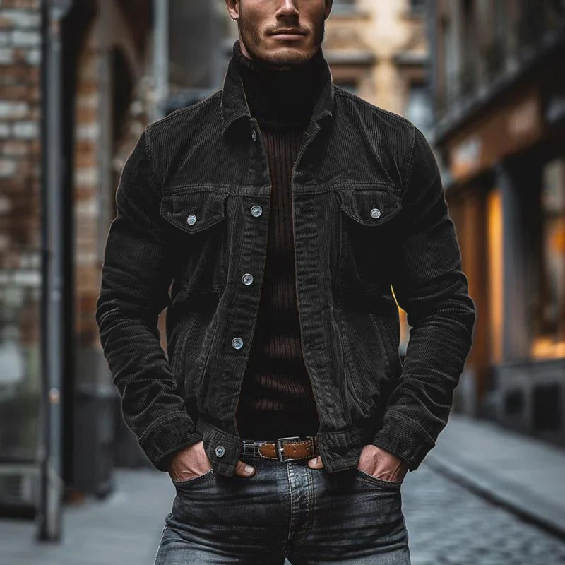 Oberian | Retro Vintage Corduroy Jacket for Men