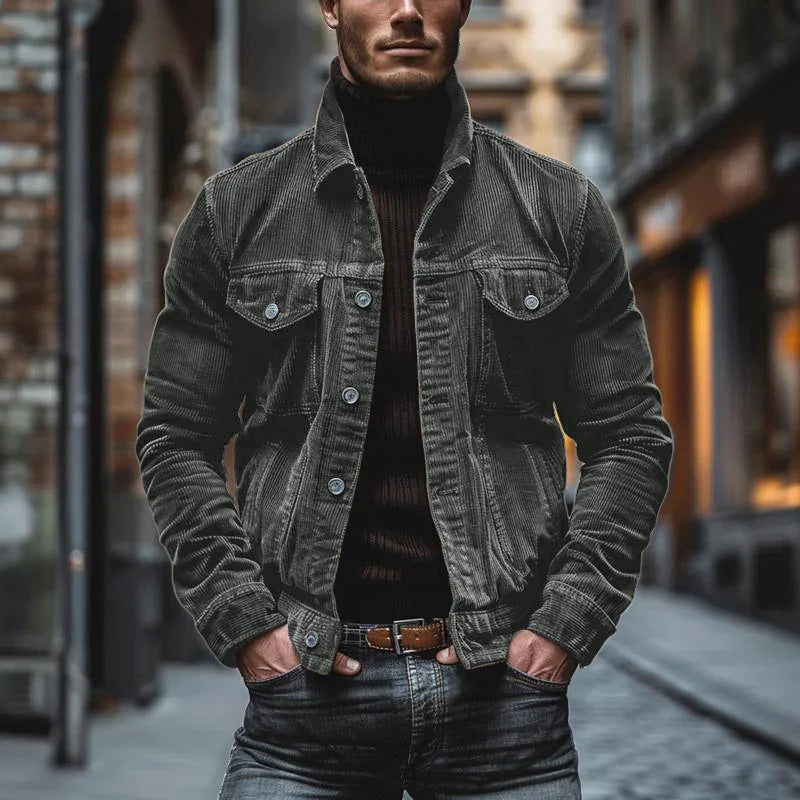 Oberian | Retro Vintage Corduroy Jacket for Men