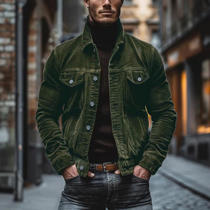 Oberian | Retro Vintage Corduroy Jacket for Men